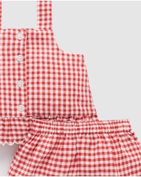 Purebaby - Red Gingham Set -Kids-Babies