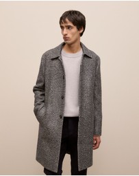 Trenery - Italian Wool Blend Longline Coat in Charcoal