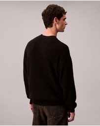 Calvin Klein Jeans - Waffle Cotton Monogram Jumper