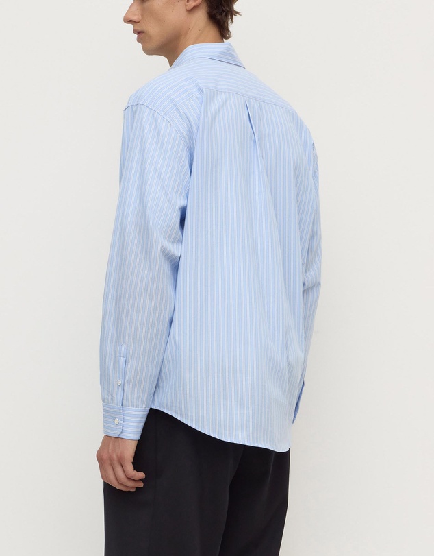Assembly Label - Rome Long Sleeve Shirt Blue Stripe