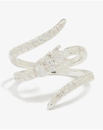 Lovisa - Silver Plated Cubic Zirconia Wrap Around Ring
