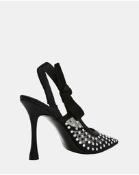 Steve Madden - Bri Black Lace Heels