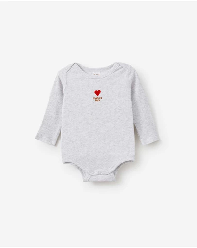 Cotton On Kids - Organic Pointelle Long Sleeve Bubbysuit