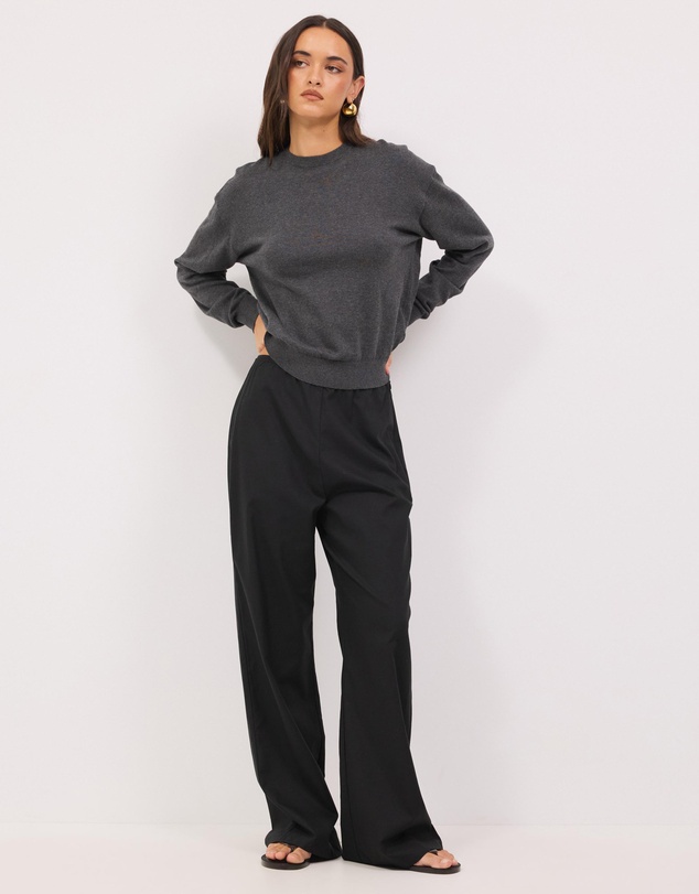 Calli - Melton Relaxed Knit Jumper