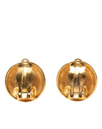 Pre-Loved by Azura Reborn - Pre-Loved CC Quilted Gold Plated Round Clip On Earrings