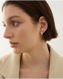Najo - Carrousel Silver Huggie Earrings
