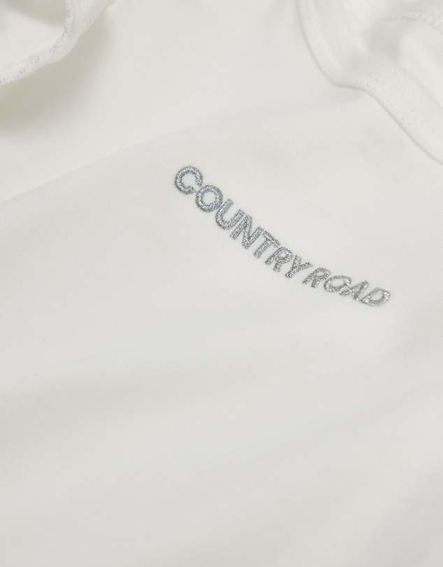 Country Road - Cotton Frill Rib Long Sleeve Bodysuit