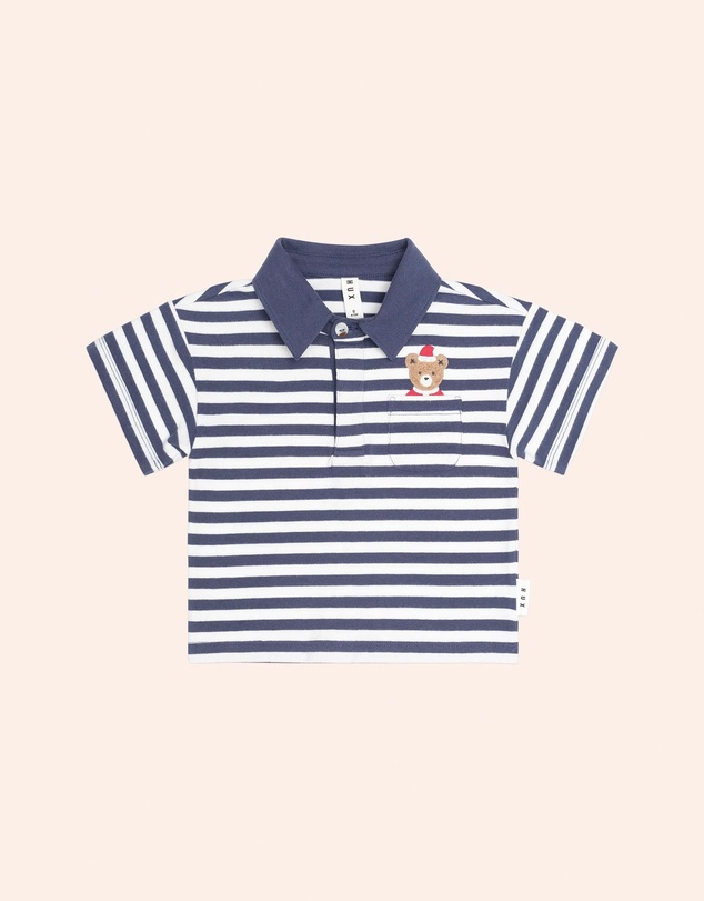 Huxbaby - Stripe Father Huxmas Polo Christmas - Babies-Kids