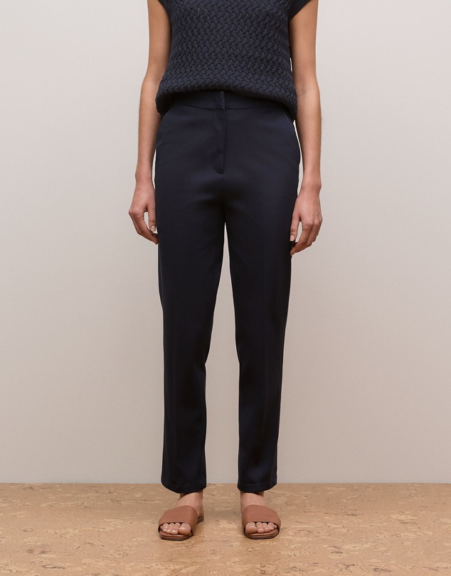 Trenery - Cotton Bi-stretch Pant in Night Sky