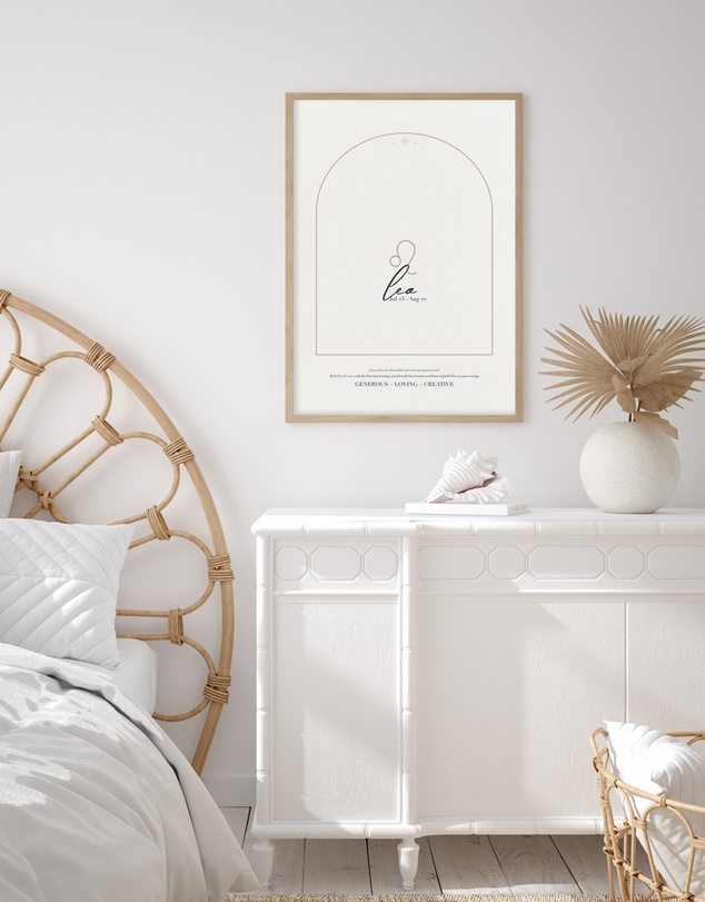Olive et Oriel - Leo Zodiac Art Print