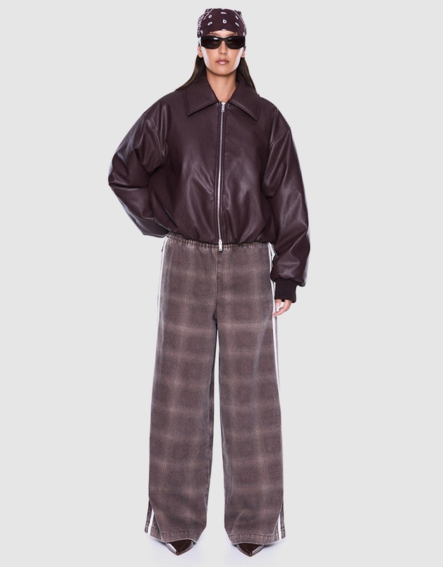 ENA PELLY - Monroe Faux Leather Bomber Jacket