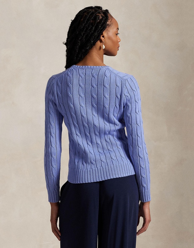 Polo Ralph Lauren - Cable-Knit Cotton V-Neck Sweater