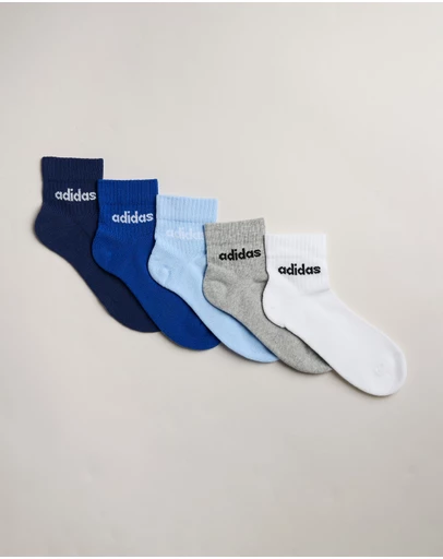 adidas Performance - 5-Pack Linear Ankle Socks - Kids