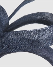 Max Alexander - Navy Sinamay Bow Racing Fascinator Headband
