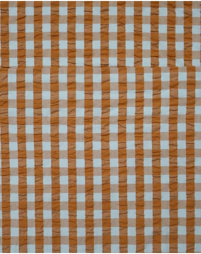 Mosey Me - Honey Blue Seersucker Flat Sheet