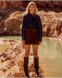 AERE - Anders Suede Look Mini Skirt