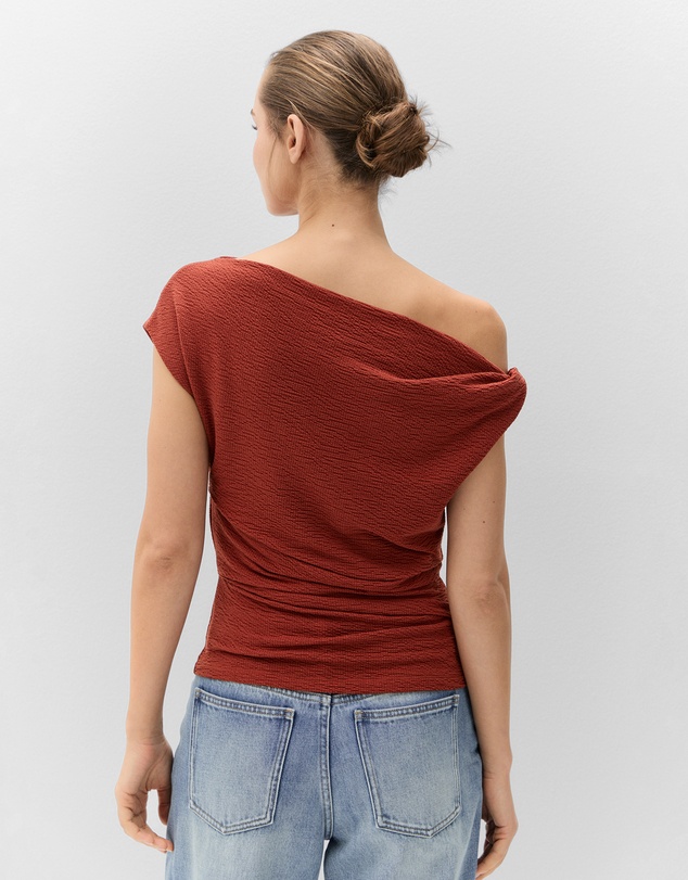UNISON - Textured Off Shoulder Top