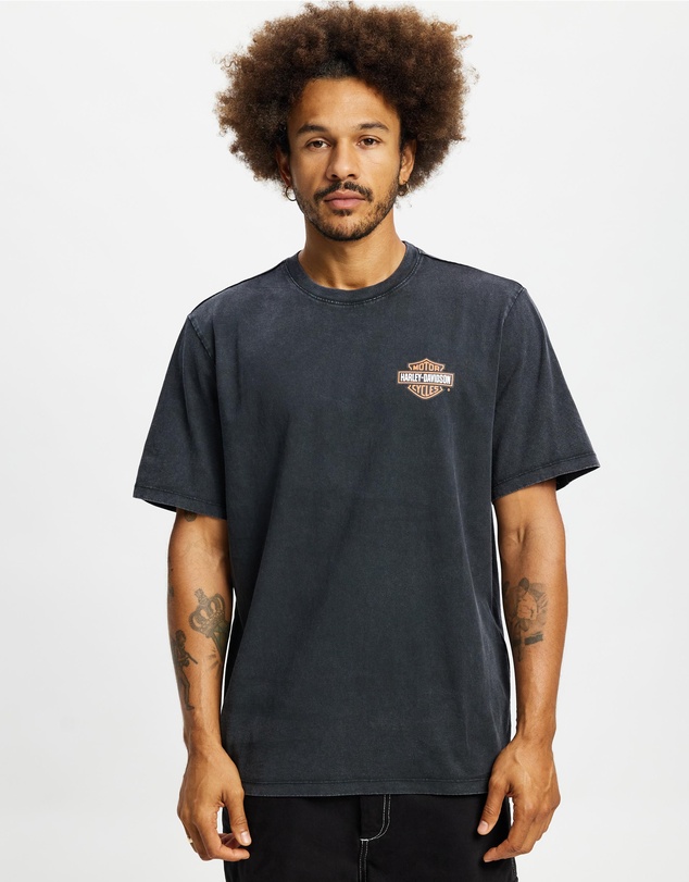 Harley-Davidson - SS VJ FB Tiger Print Tee - ICONIC EXCLUSIVE