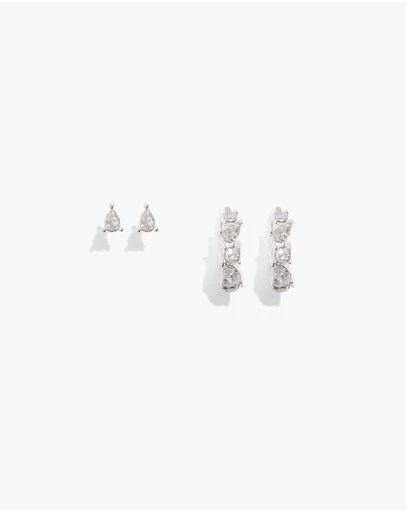 Country Road - Multi Stone Hoop Earring Pack Of 2