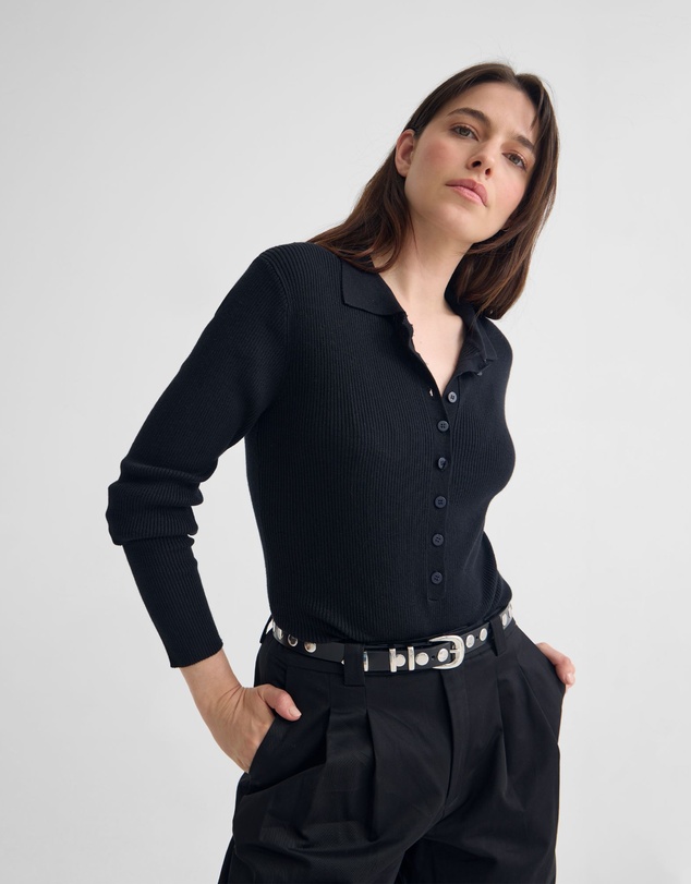 Oxford - Onyx Ribbed Bodysuit