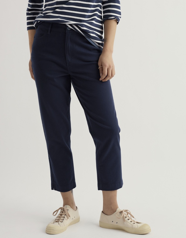 Seasalt - Seasalt Cornwall Navy Albert Quay Slim Fit Crops