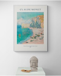 Inka Arthouse - The Beach and the Falaise d'Amont by Claude Monet Art Print