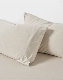 Linen House - Ryland Fitted Sheet + Pillowcase Set