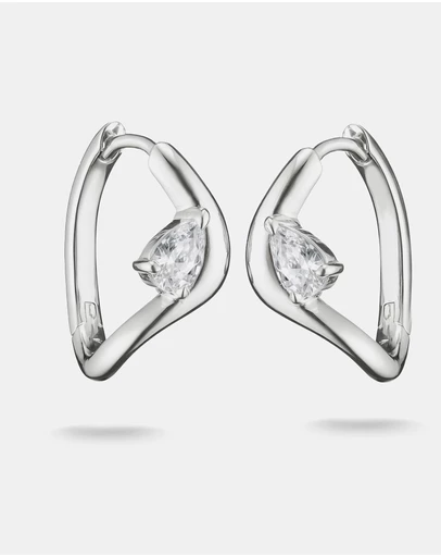 THOMAS SABO - THOMAS SABO Hoop earrings with zirconia in teardrop shape