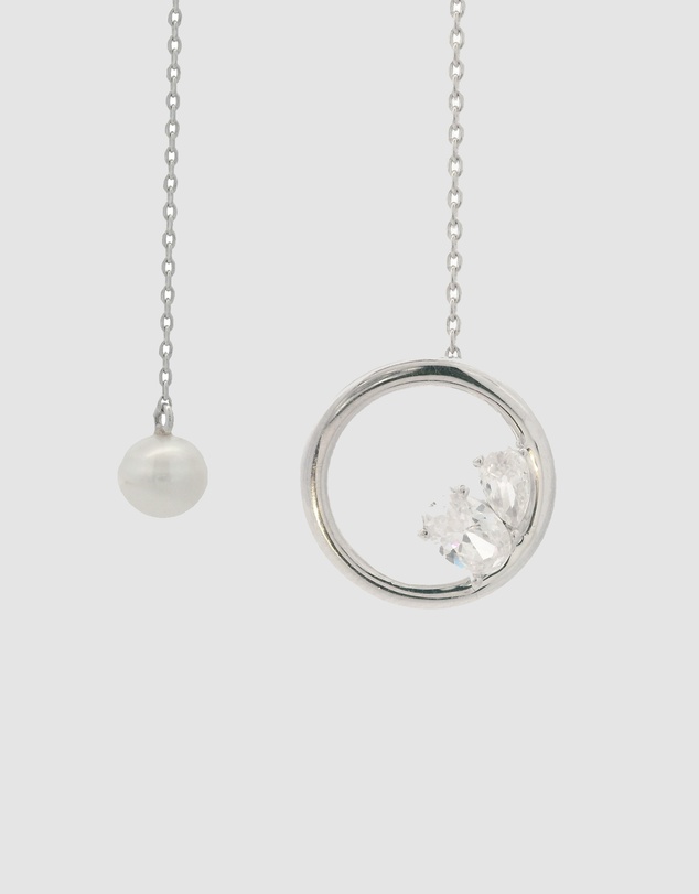 Georgini - Georgini Chic Noel Freshwater Pearl Silver Lariat