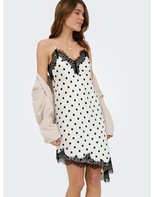 ONLY - Bella Satin Lace Midi Dress