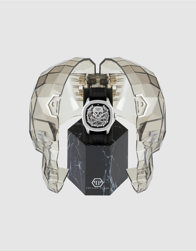 Philipp Plein - Plein Philipp 42mm Silver Dial with Black Silicone Strap