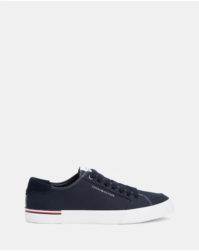 Tommy Hilfiger - Harton Core Corporate Canvas Low Top Vulcanized Sole Sneakers - Men's