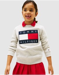 Tommy Hilfiger - Heritage Flag Applique Crew Neck Sweatshirt - Kids