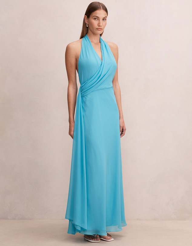 Forever New - Rory Halter Neck Drape Maxi Dress