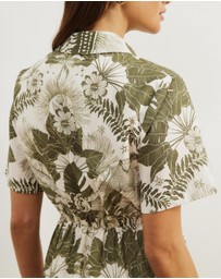 Atmos&Here - Remi Linen Blend Mini Shirt Dress
