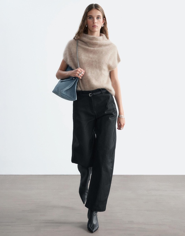 & Other Stories - Cotton Twill Barrel Leg Trousers