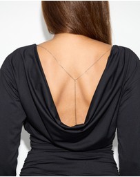 Dazie - Sofia Draped Back Chain Top
