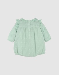 Bebe by Minihaha - Fern Dobby LS Romper - Babies