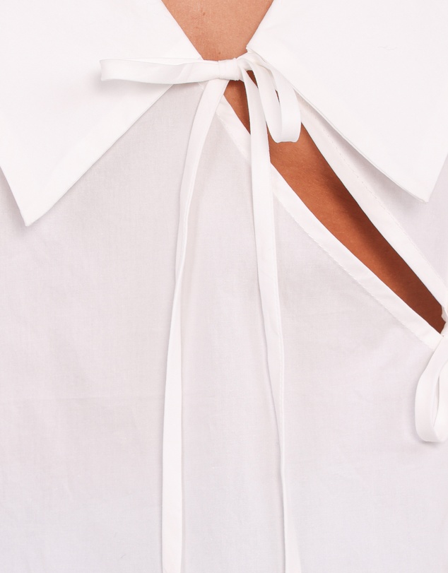 Petal & Pup - Adler Asymmetrical Tie Shirt - White