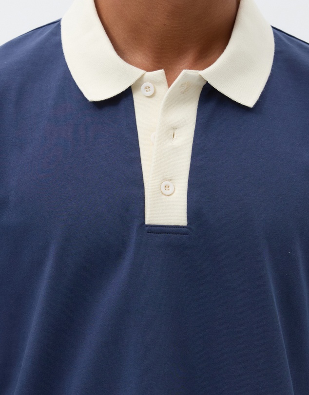 AERE - Organic Cotton SS Rugby Polo