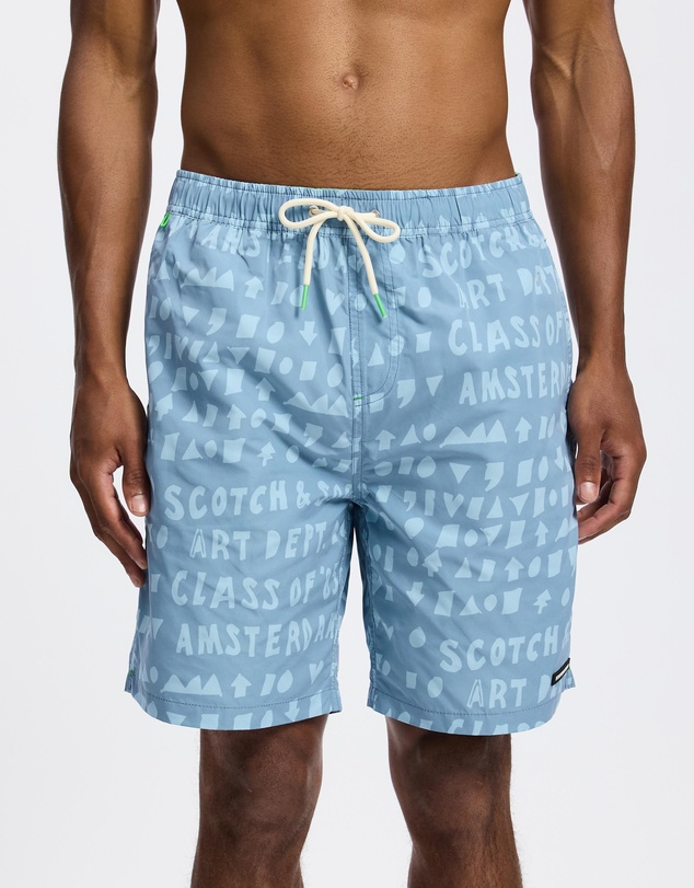 Scotch & Soda - Printed Longer-Length Swim Shorts