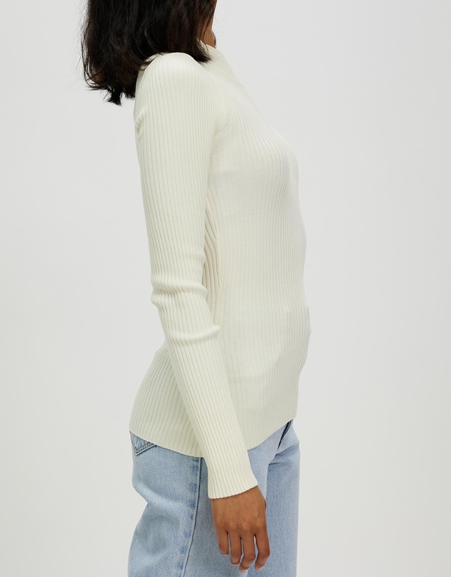White By FTL - Pansy Rib Top