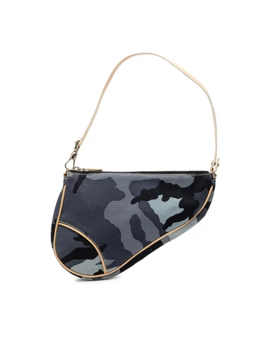Pre-Loved by Azura Reborn - Pre-Loved Mini Canvas Camouflage Saddle Pochette