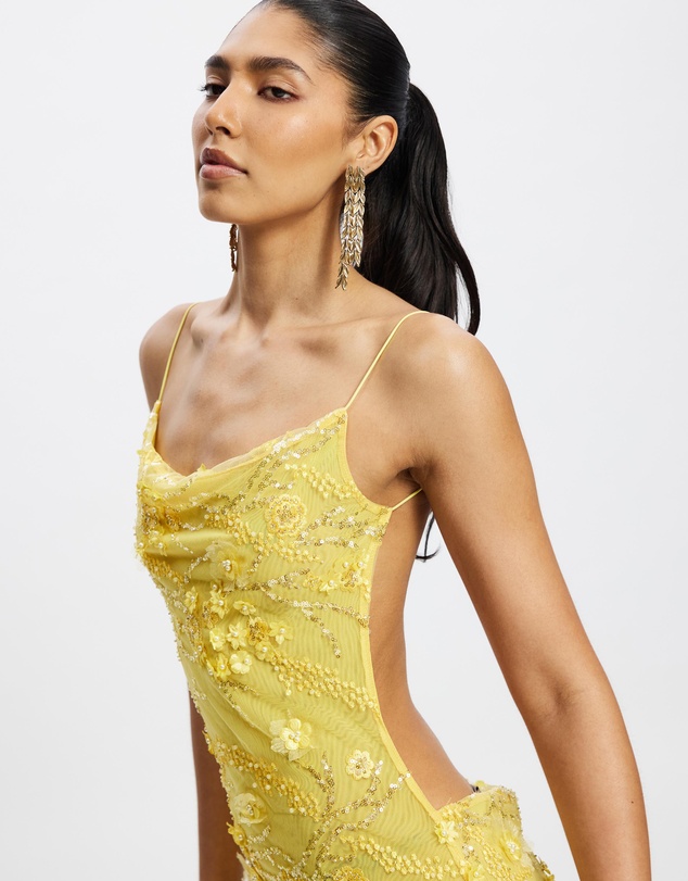 Jaded London - Beaded Mesh Mirage Dress