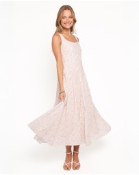 Petal & Pup - Rosabelle Midi Dress - Pink Floral