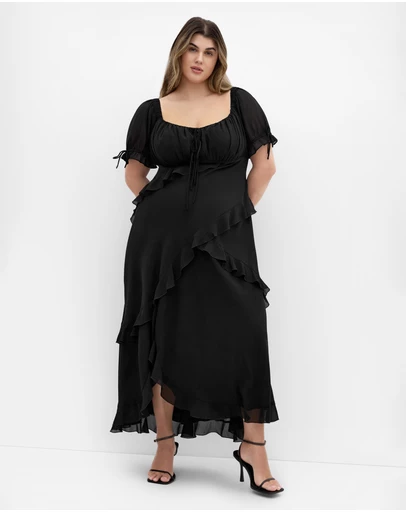 City Chic - Shayla Ruffle Maxi Dress