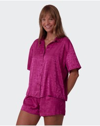 Bras N Things - Jacqui Short Sleeve Shirt - Magenta