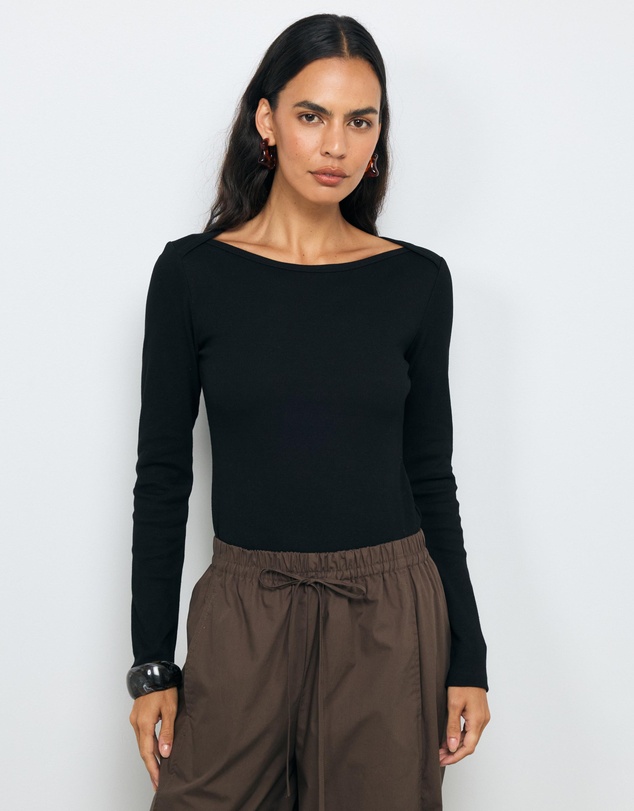 AERE - Sara Long Sleeve Rib Top