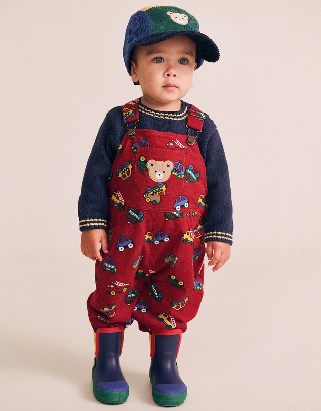 Huxbaby - Vroom Vroom Cord Overalls - Babies-Kids