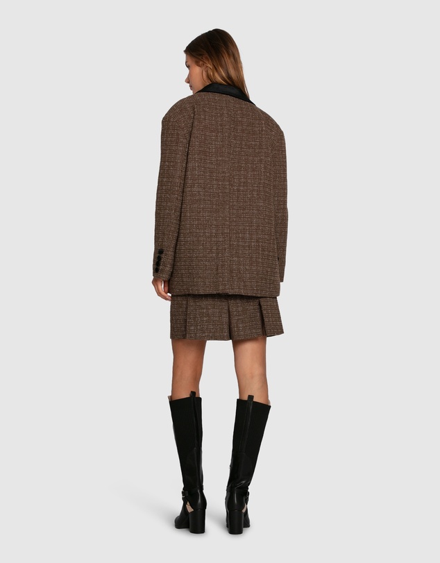 Belle & Bloom - City Noir Tweed Oversized Blazer